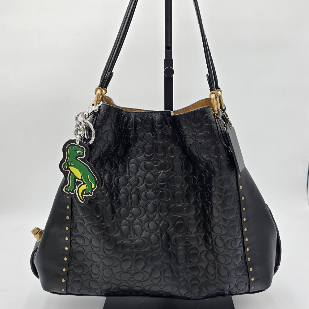 Coach Rexy, Green and Yellow Dinosaur Keychain/ Bag Charm - Picture 9 of 10